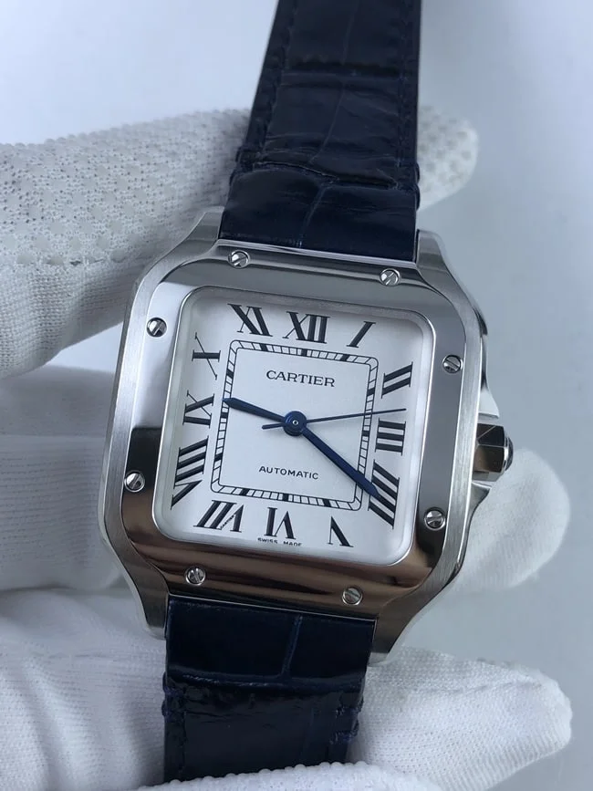 까르띠에 산토스 35mm 미디움 블루 스트랩