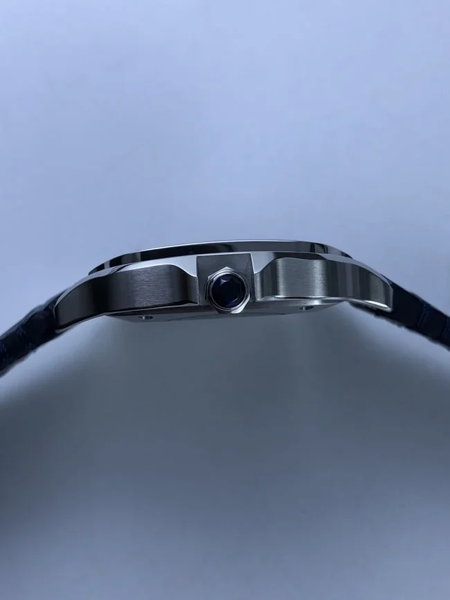 까르띠에 산토스 35mm 미디움 블루 스트랩