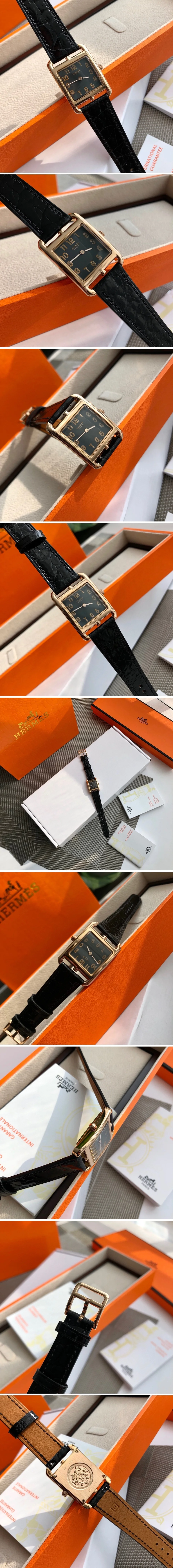 에르메스 케이프 코드 금장 블랙 23mm