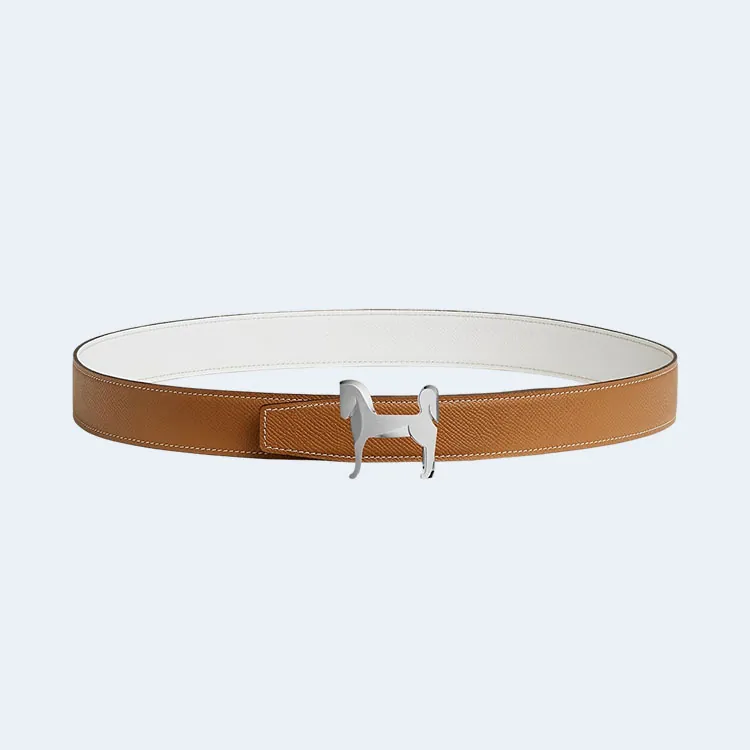 에르메스 푸나체 리버서블 브라운 벨트 32mm