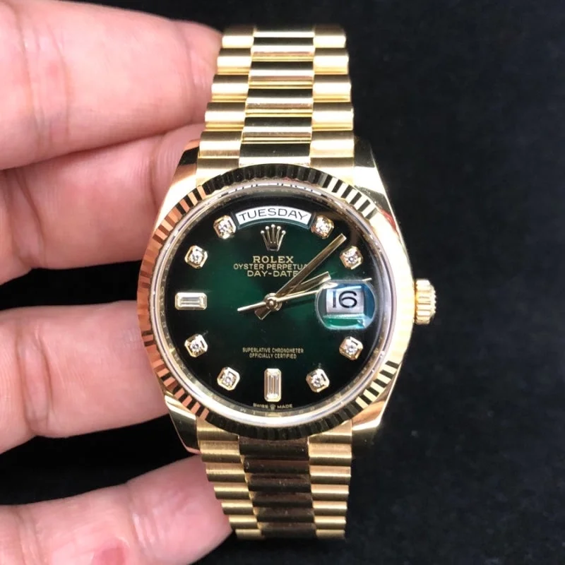 롤렉스 데이데이트 그린 옴브레