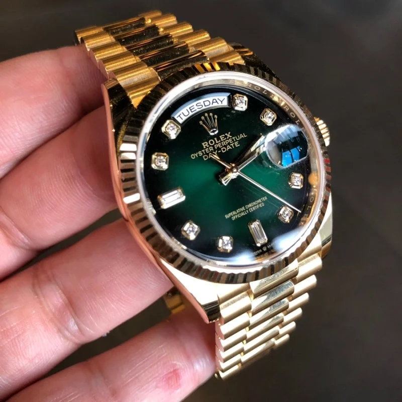 롤렉스 데이데이트 그린 옴브레