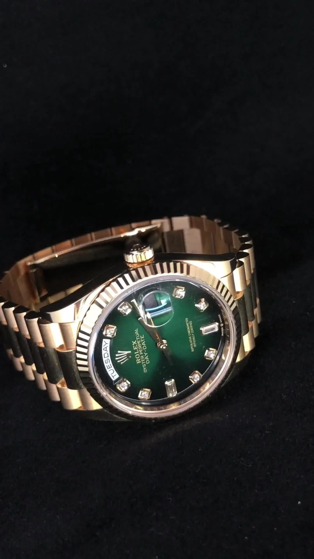 롤렉스 데이데이트 그린 옴브레