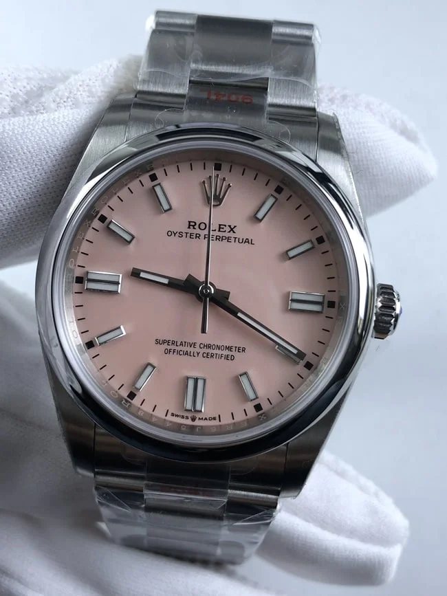 롤렉스 오이스터 퍼페츄얼 36mm 핑크 다이얼