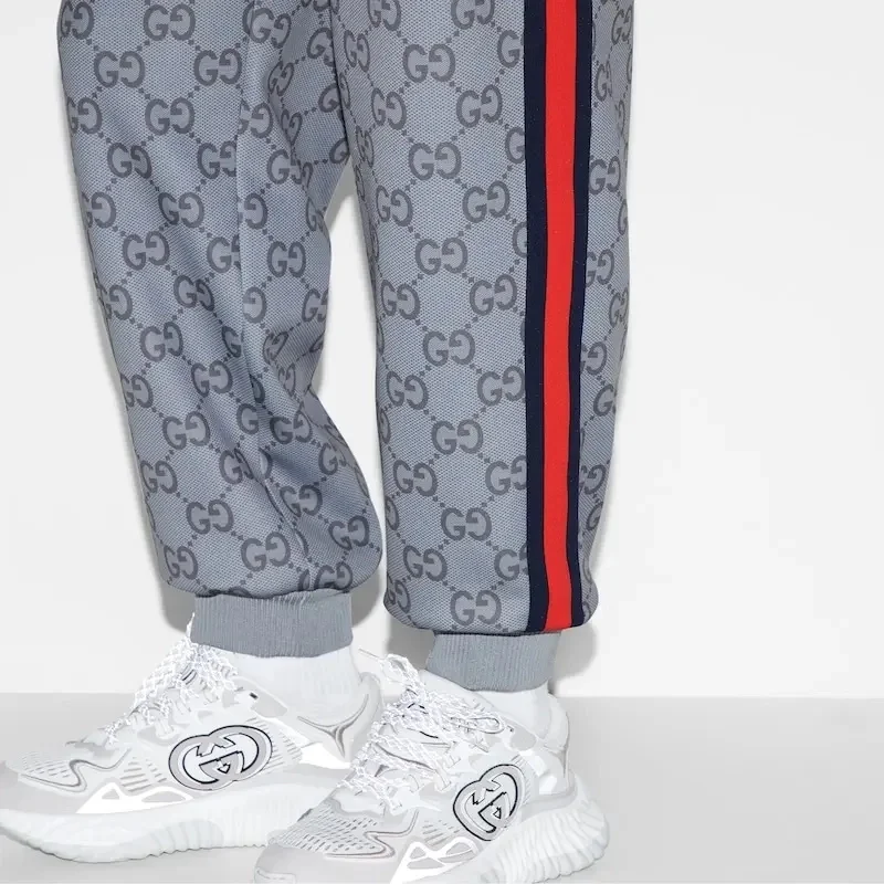 구찌 웹 점보 GG 조깅 팬츠