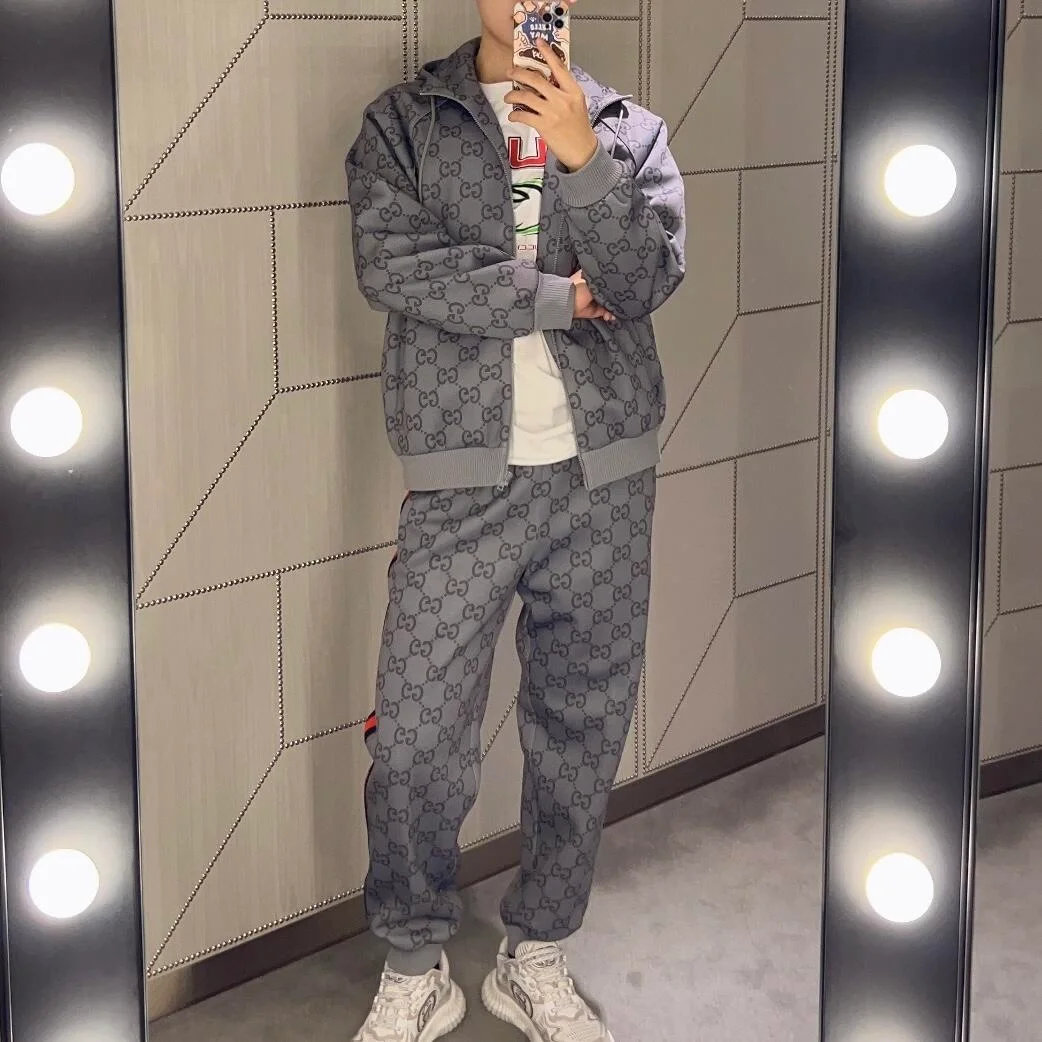 구찌 웹 점보 GG 조깅 팬츠