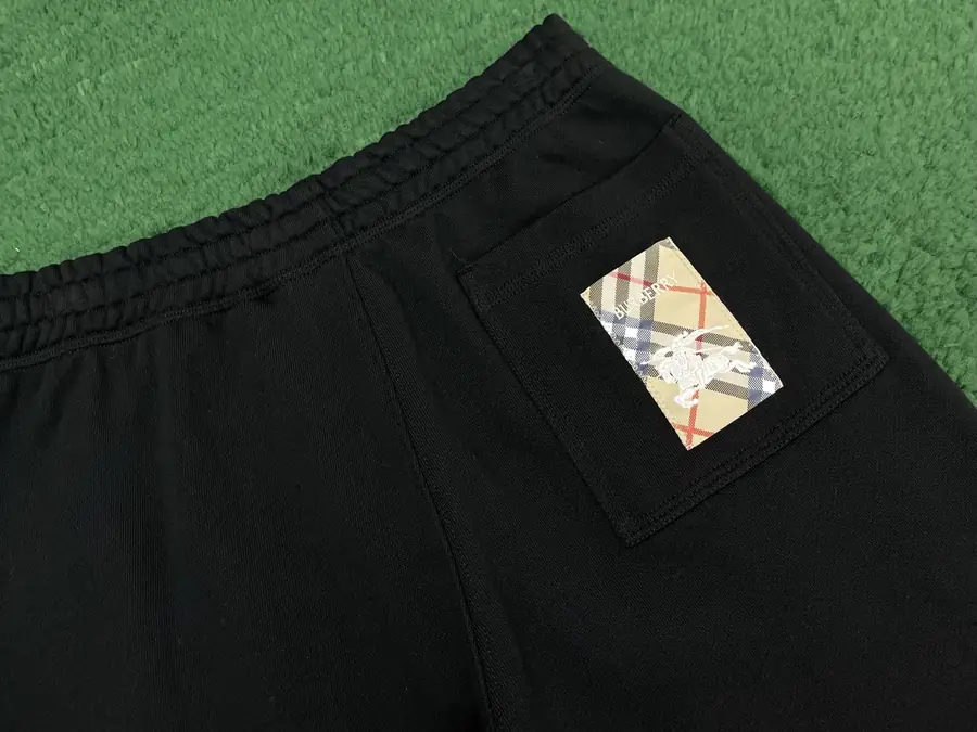 버버리 체크 라벨 코튼 조거 팬츠