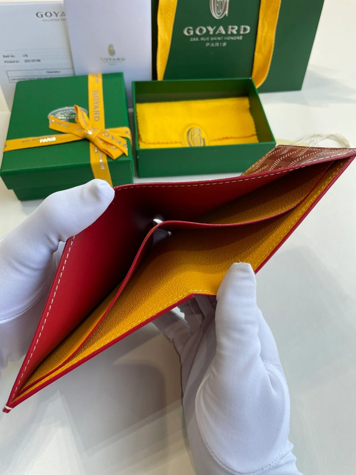 고야드 빅투아르 지갑 레드