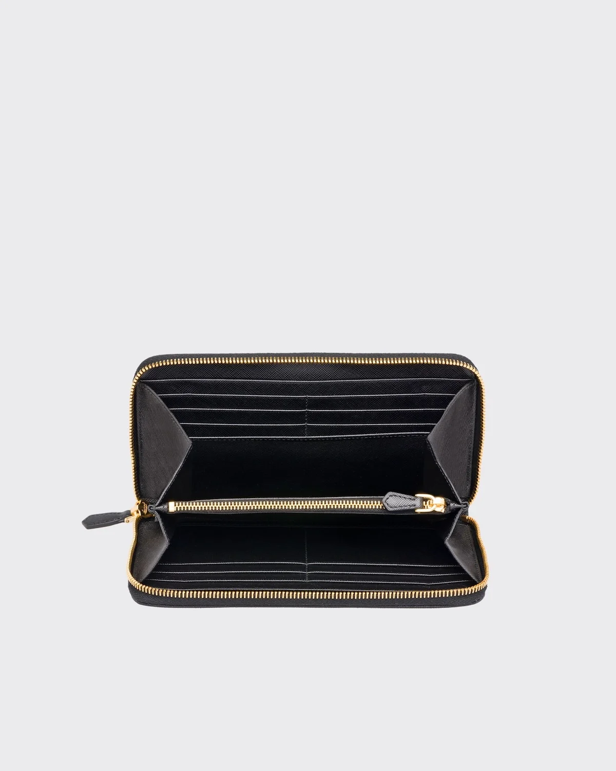 프라다 사피아노 메탈로고 지퍼지갑