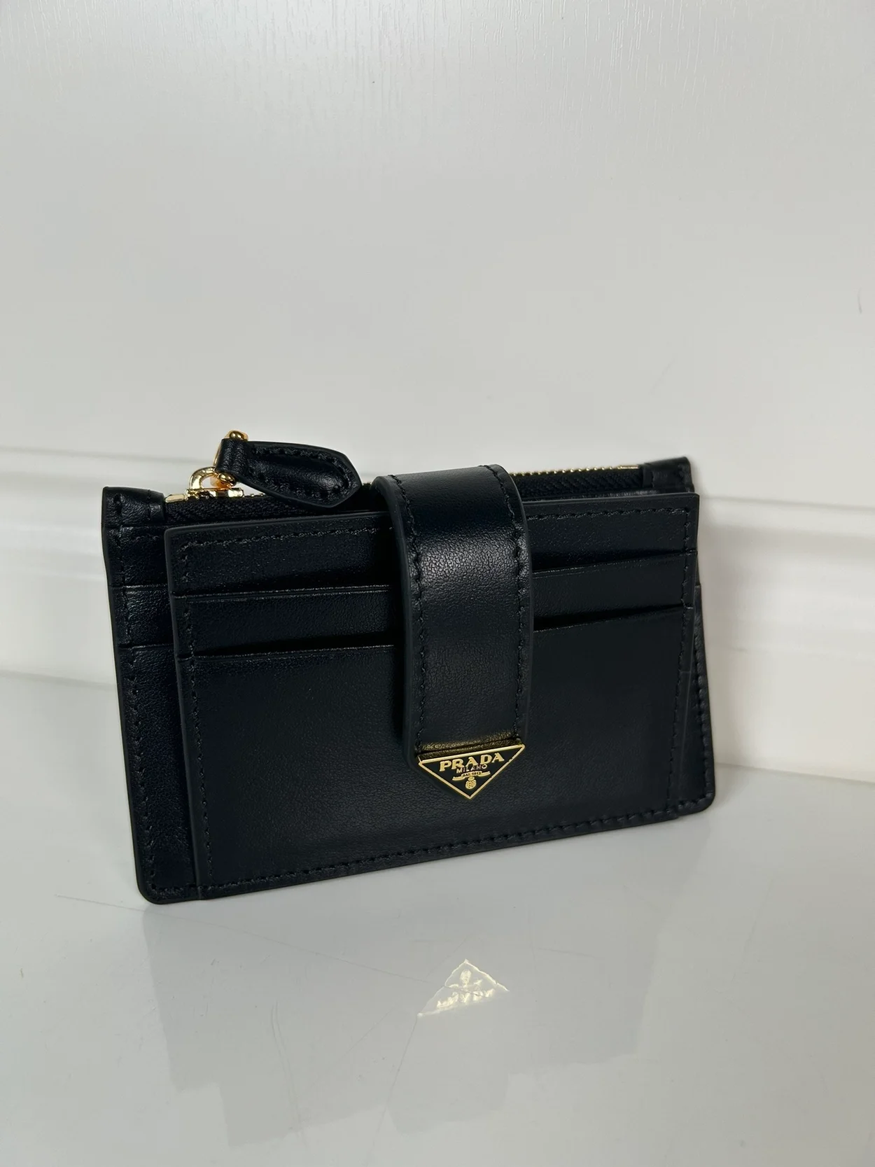 프라다 레더 카드지갑