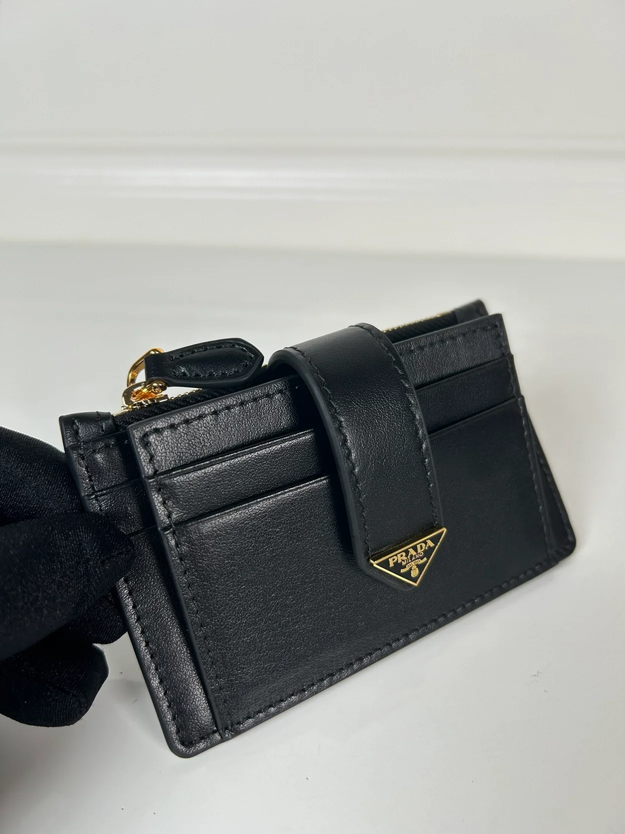프라다 레더 카드지갑