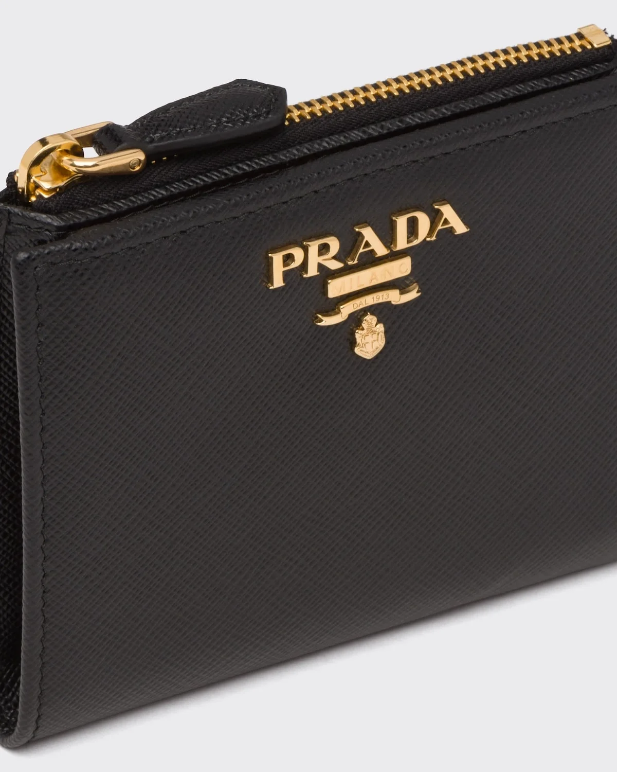 프라다 사피아노 메탈로고 레더 지갑
