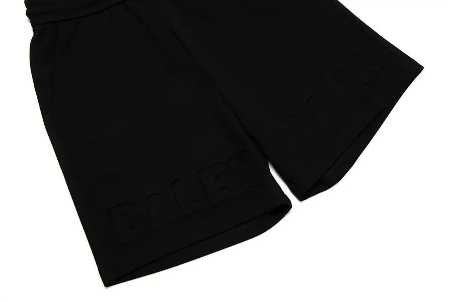 발렌시아가 하드웨어 로고 쇼츠 블랙