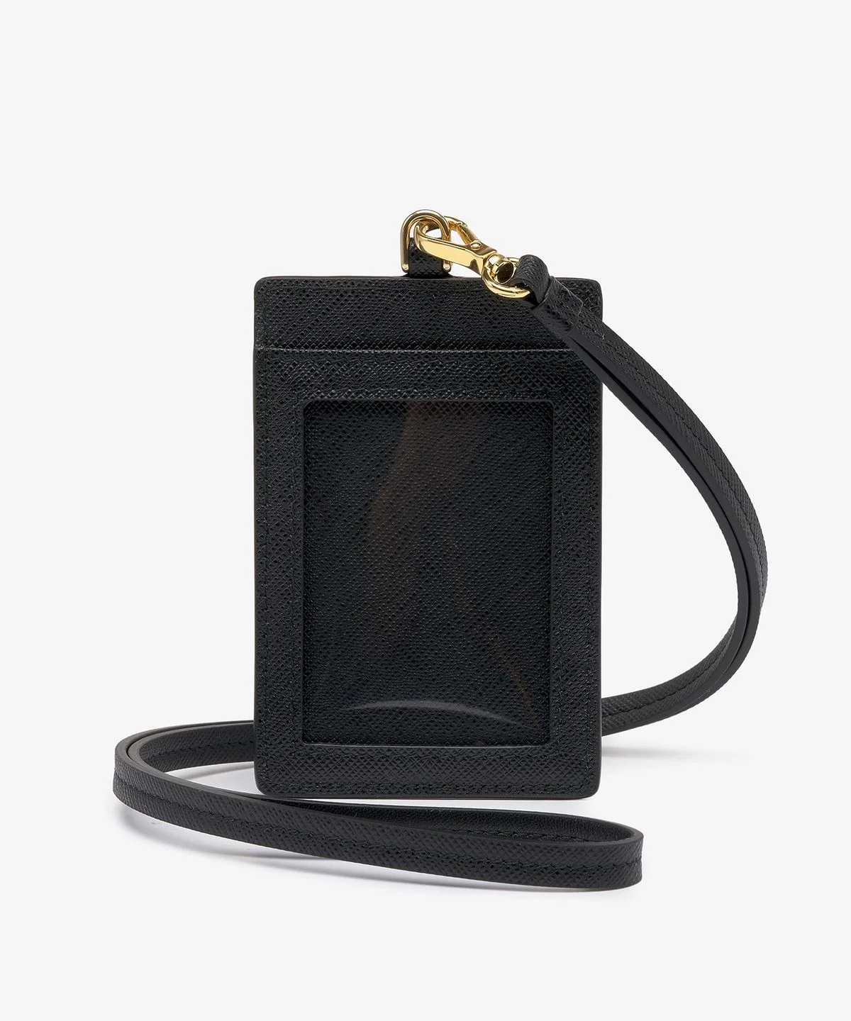 프라다 사피아노 골드 삼각로고 배지 홀더