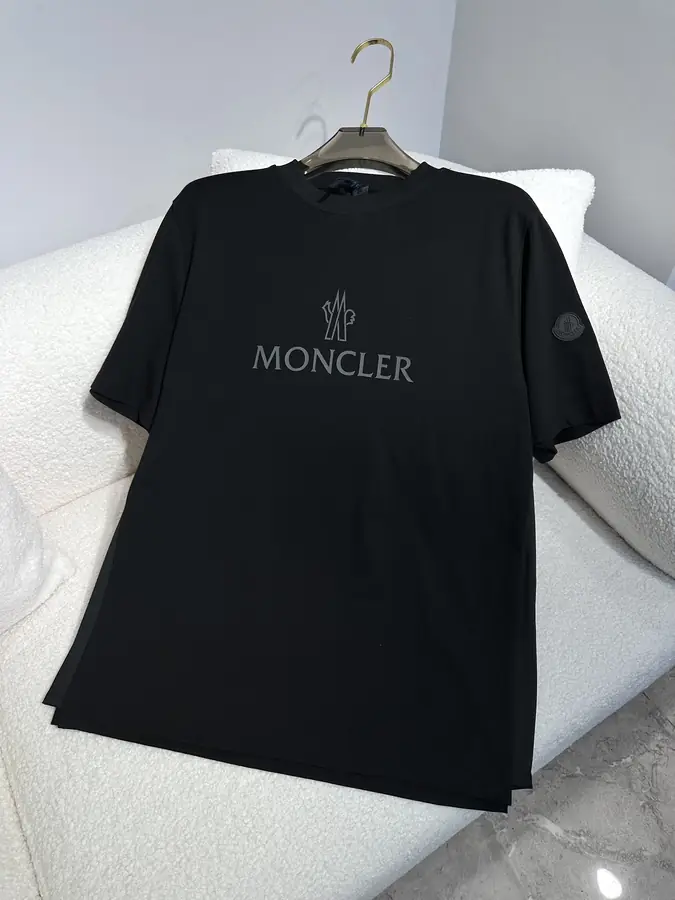몽클레어 로고 반팔 티셔츠 블랙