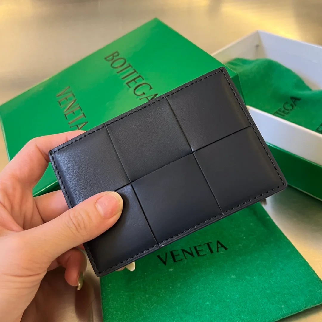 보테가 베네타 카세트 크레딧 카드지갑 블랙