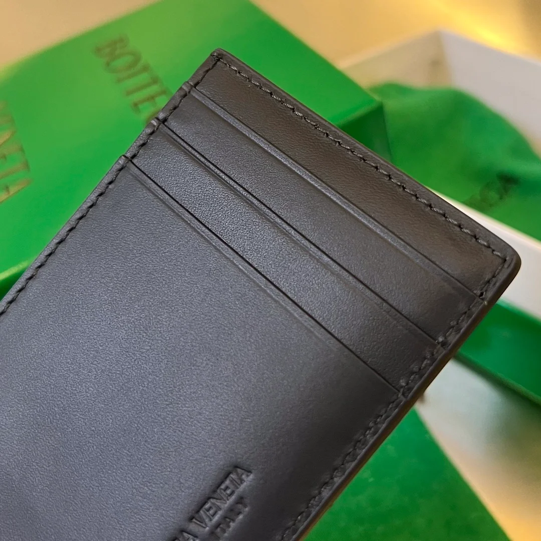 보테가 베네타 카세트 크레딧 카드지갑 블랙