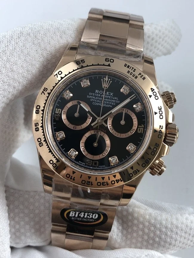 롤렉스 데이토나 다이아 로즈골드 블랙 다이얼