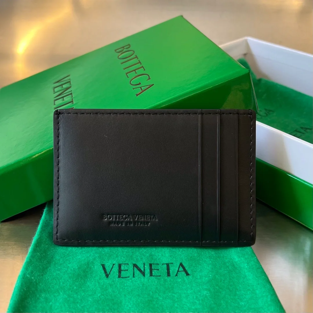 보테가 베네타 내추럴 스티치 카세트 카드케이스 블랙