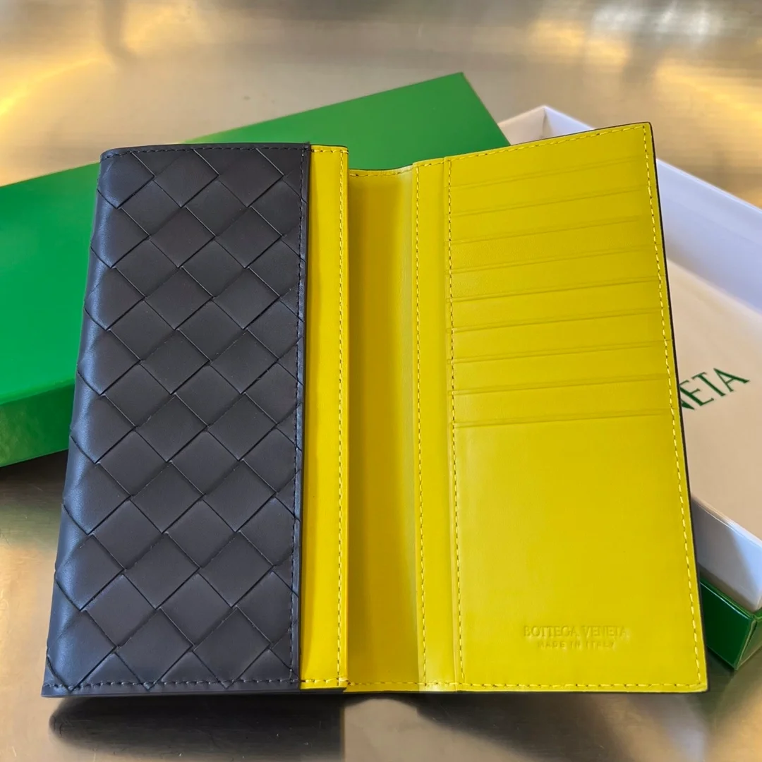 보테가 베네타 폴렌 장지갑 스페이스 네이비