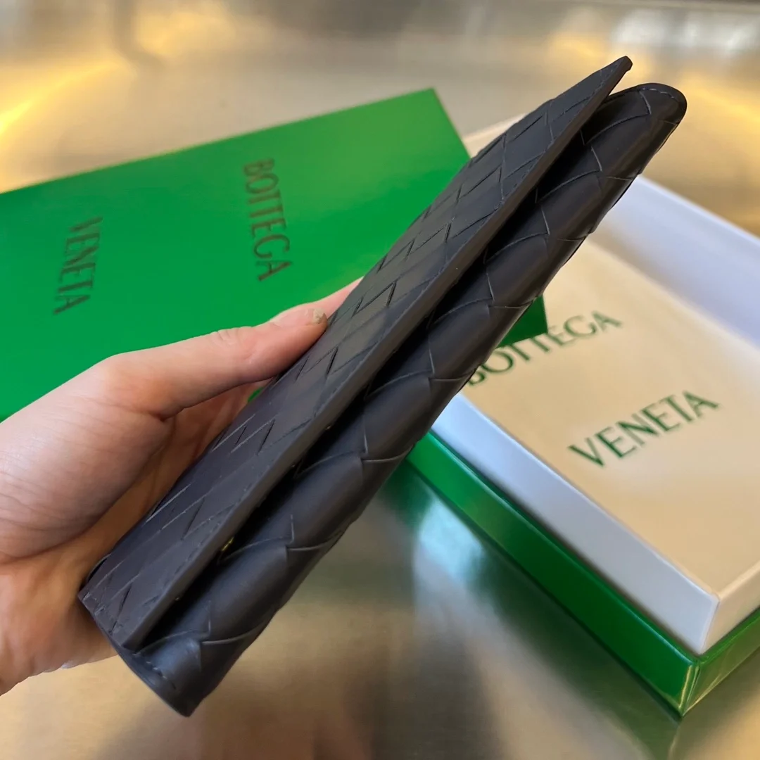 보테가 베네타 폴렌 장지갑 스페이스 네이비