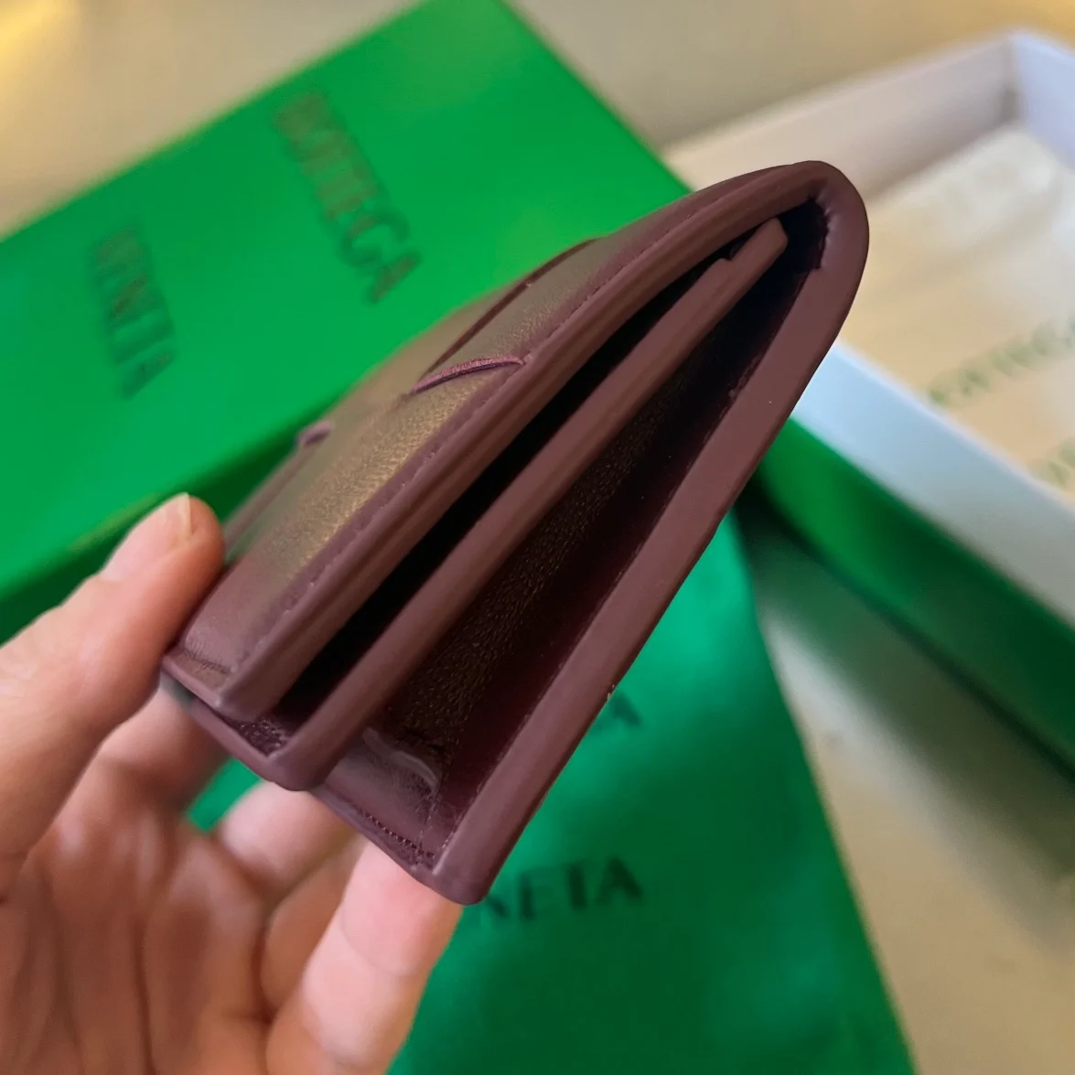 보테가 베네타 명함케이스 보르도 버건디