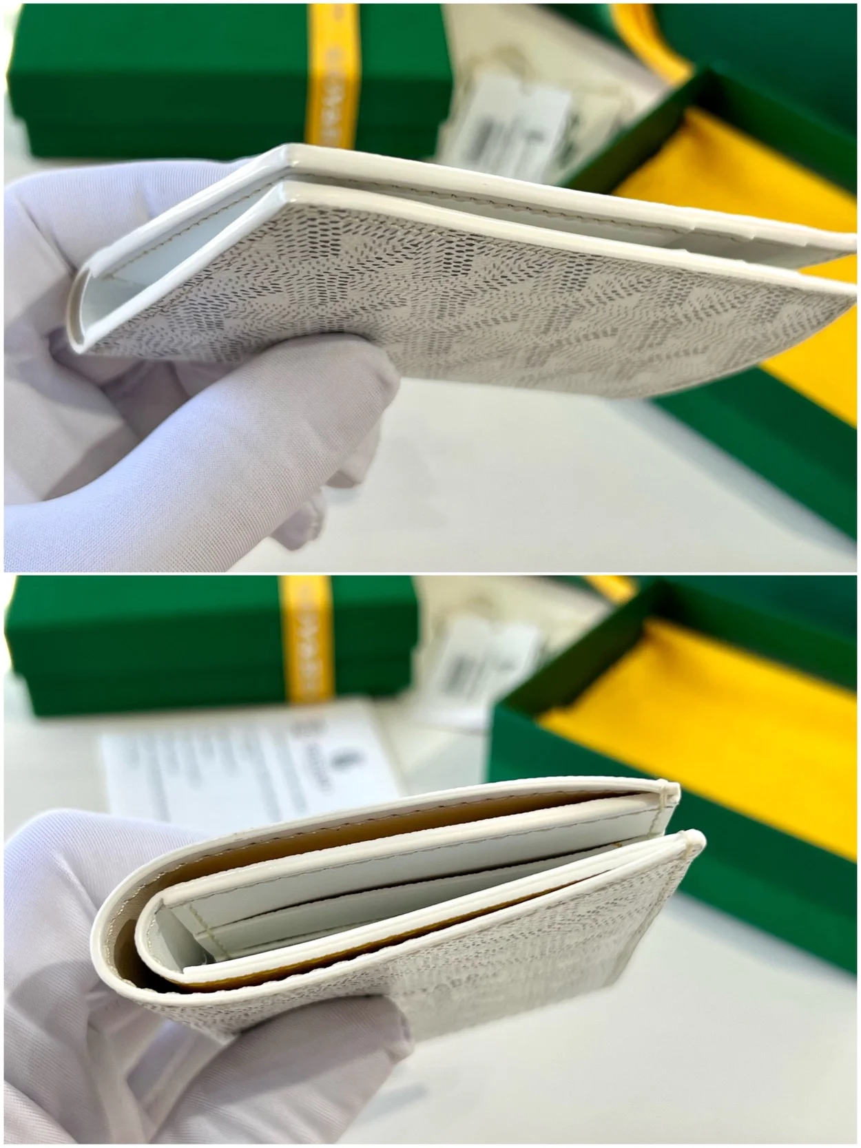 고야드 생피에르 카드 홀더 화이트