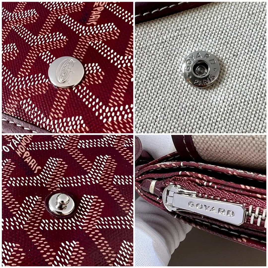 고야드 플뤼메 클러치 지갑 버건디