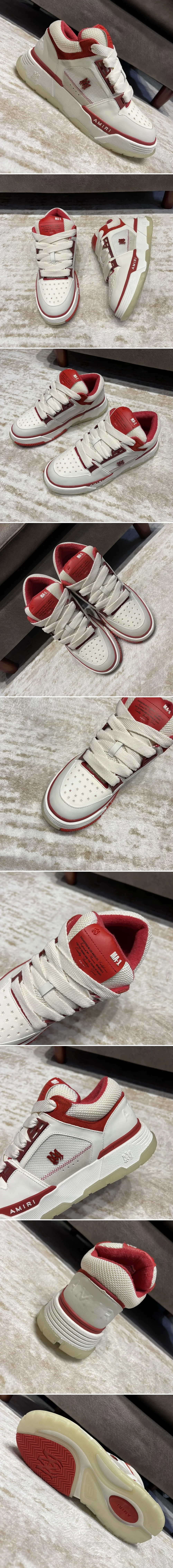 아미리 MA 1 레더 메쉬 스니커즈