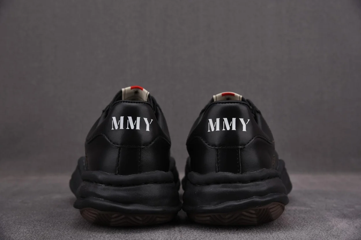 미하라 야스히로 블레이키 가죽 로우탑 블랙