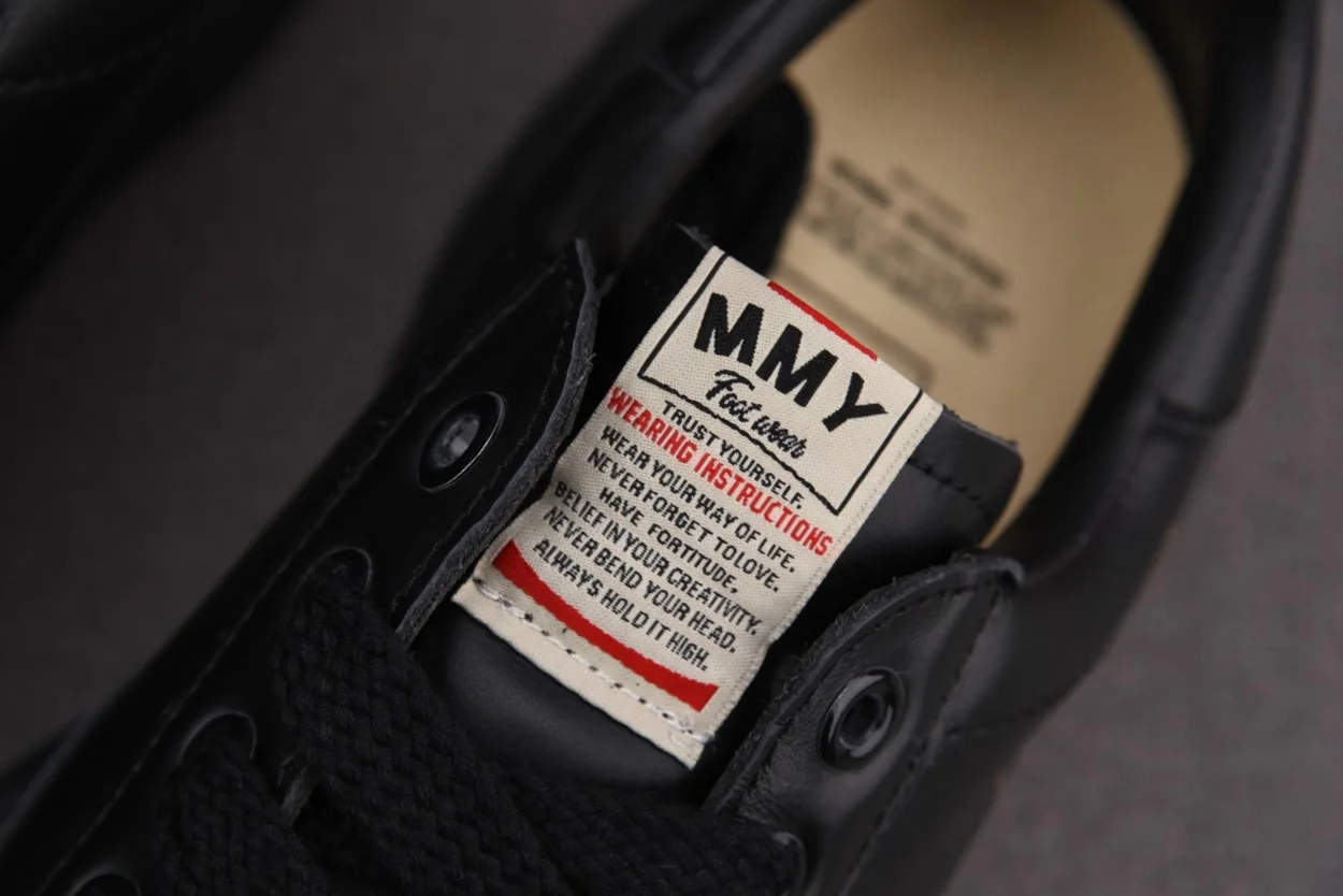 미하라 야스히로 블레이키 가죽 로우탑 블랙