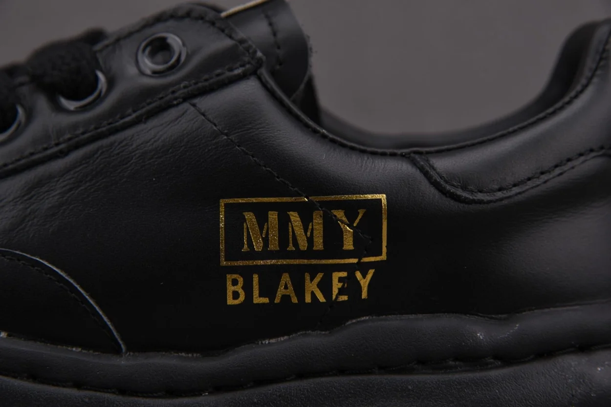 미하라 야스히로 블레이키 가죽 로우탑 블랙