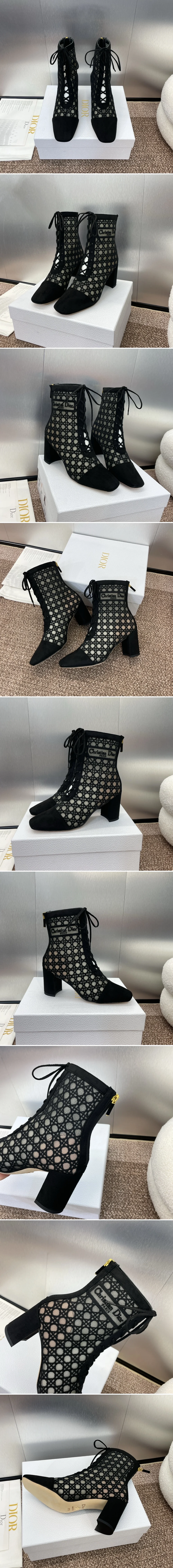 디올 Naughtily-D 너트리 디 시스루 메시 부츠 6.5CM