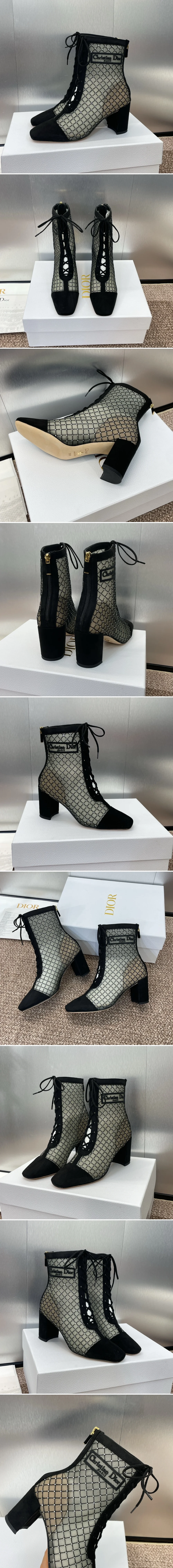 디올 Naughtily-D 너트리 디 시스루 메시 부츠 6.5CM