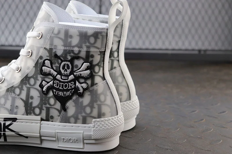 디올 x 숀 B23 하이 오블리크 캔버스 꿀벌 자수 패치