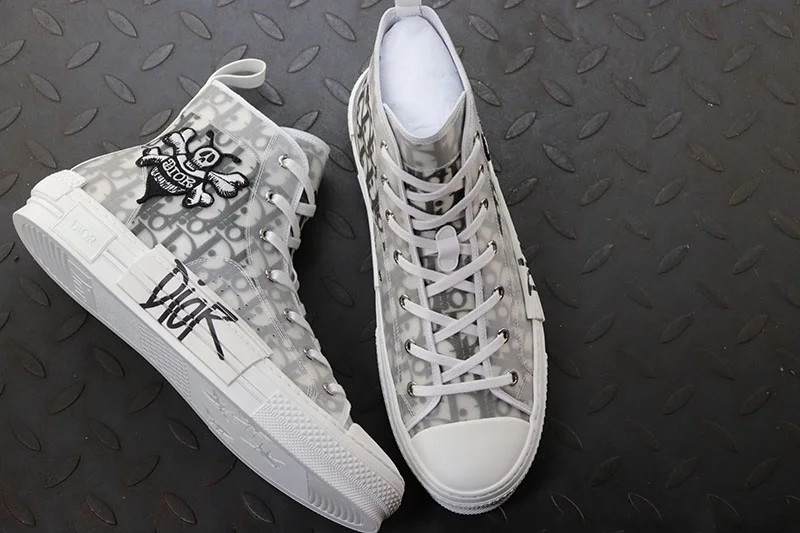 디올 x 숀 B23 하이 오블리크 캔버스 꿀벌 자수 패치