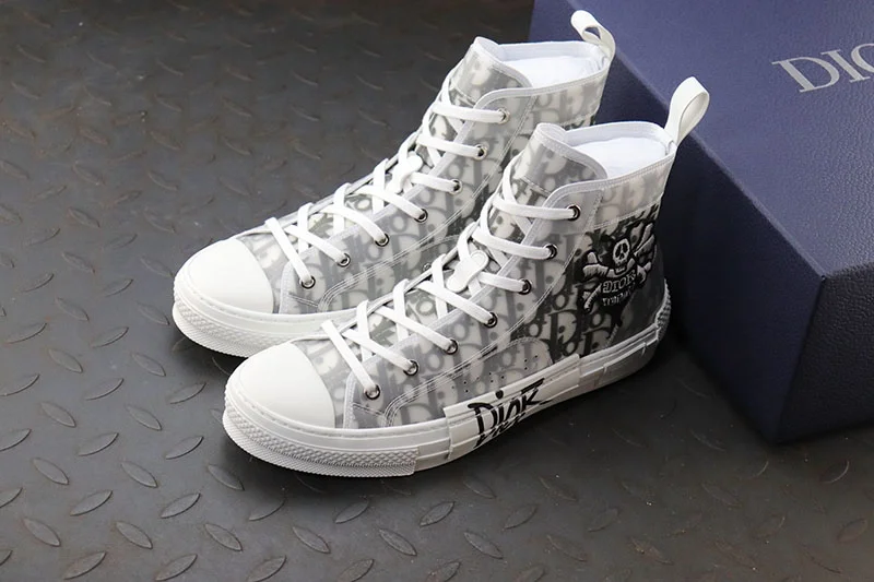 디올 x 숀 B23 하이 오블리크 캔버스 꿀벌 자수 패치