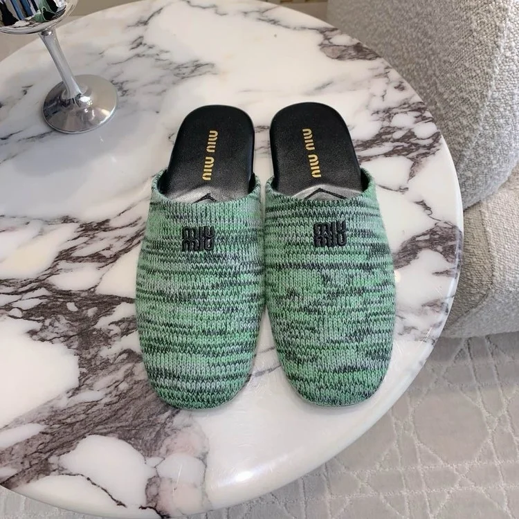 미우미우 울 슬리퍼