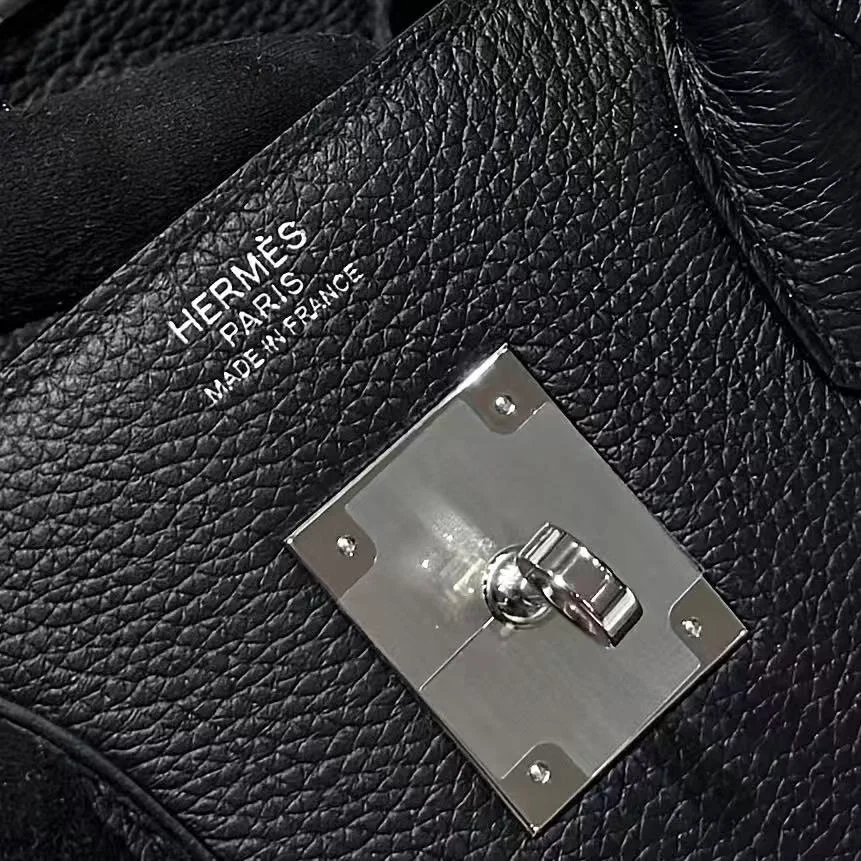 에르메스 버킨 30 Noir Togo 백 실버