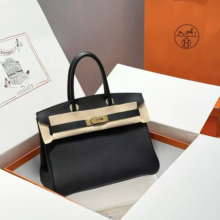 에르메스 버킨 30 Noir Togo 백 골드