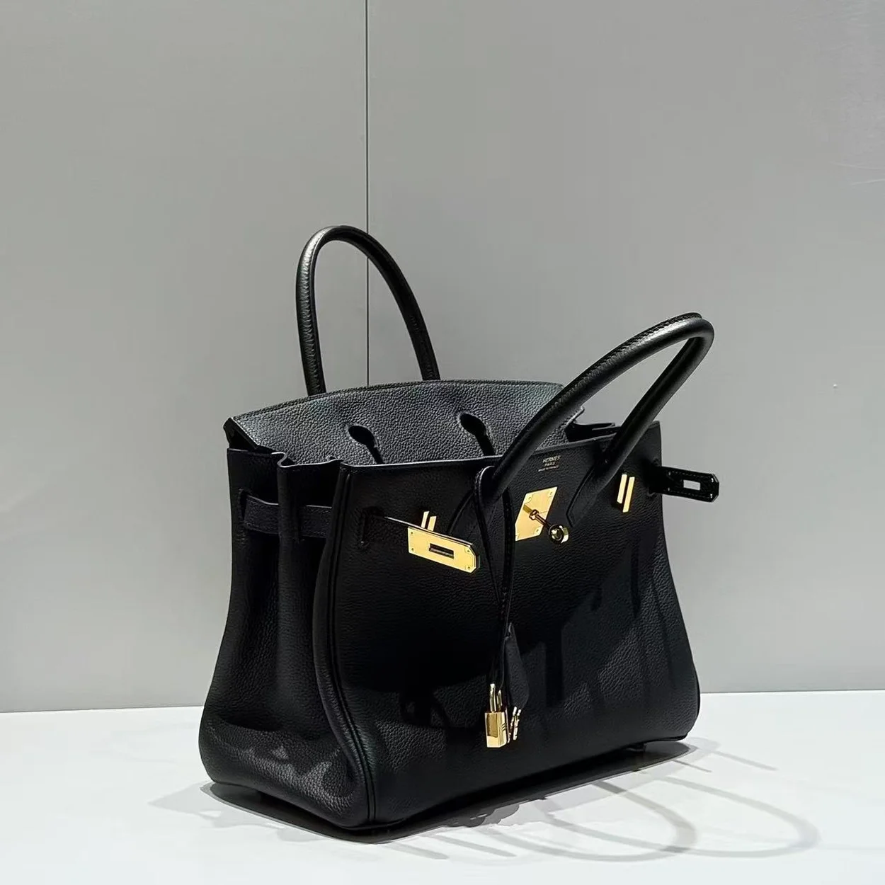 에르메스 버킨 30 Noir Togo 백 골드