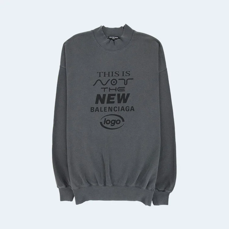 발렌시아가 THIS IS NEW 로고 스웨트셔츠