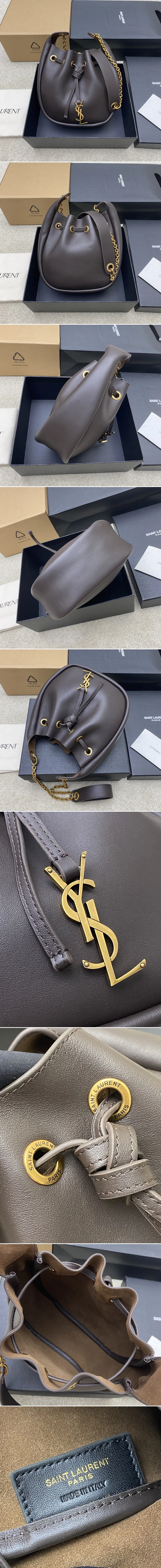 생로랑 카산드라 금장 체인 버킷 숄더 840888