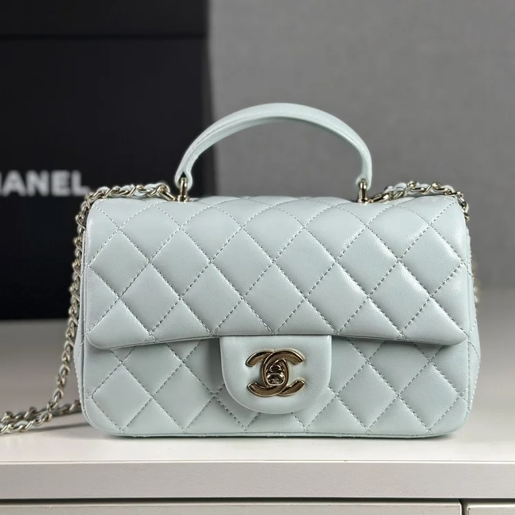 샤넬 핸들 미니 CF 플랩백 램스킨 AS2431