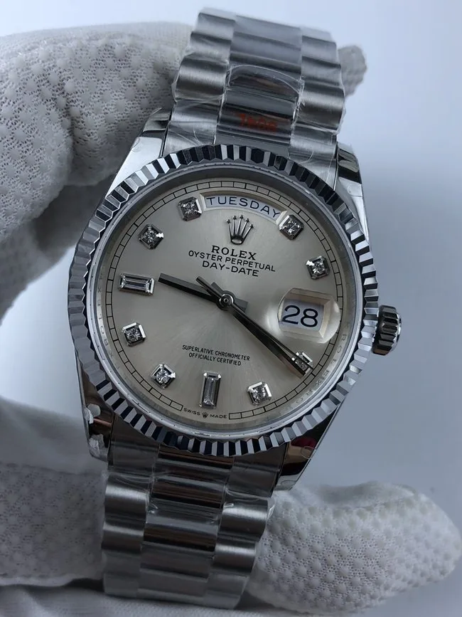 롤렉스 데이데이트36mm 실버 텐포인트 인덱스 상세 이미지 2