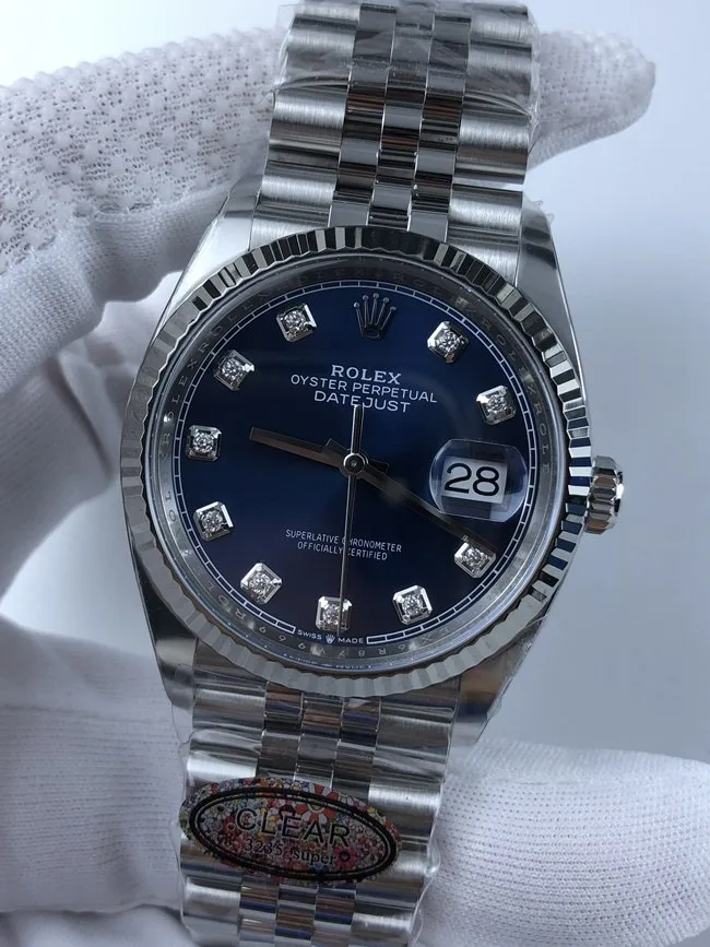 롤렉스 데이저스트 36mm 다이아 브라이트 블루 상세 이미지 2
