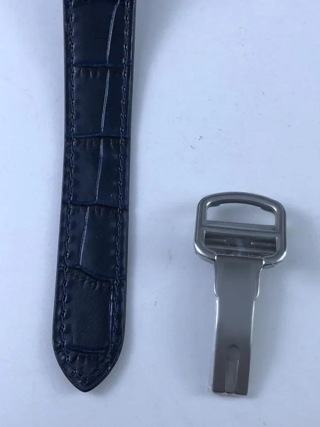 까르띠에 산토스 35mm 미디움 블루 스트랩 상세 이미지 5