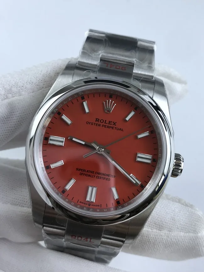 롤렉스 오이스터 퍼페츄얼 41mm 레드다이얼 상세 이미지 2