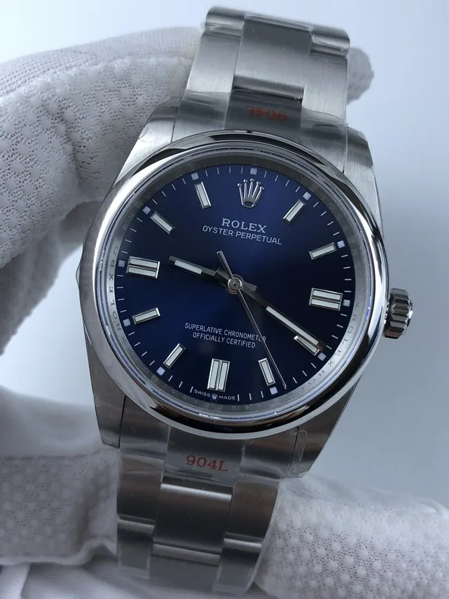 롤렉스 오이스터 퍼페츄얼 41mm 브라이트 블루 상세 이미지 2