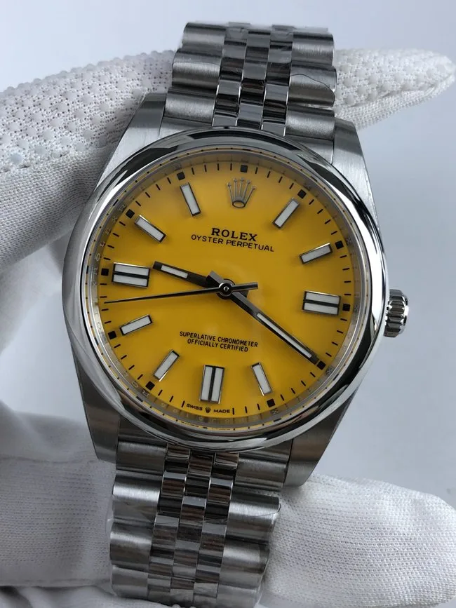 롤렉스 오이스터 퍼페츄얼 41mm 옐로우 다이얼 상세 이미지 2